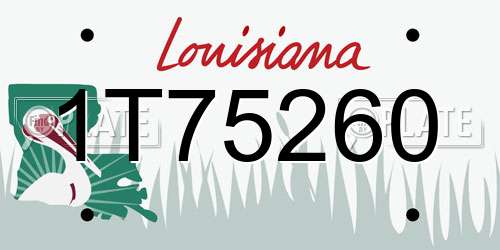 1T75260 Louisiana License Plate