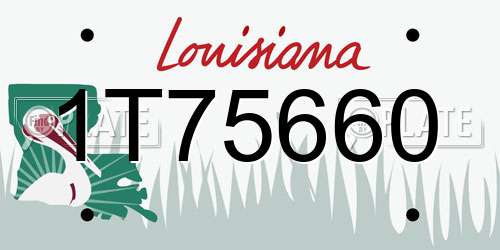 1T75660 Louisiana License Plate