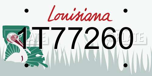 1T77260 Louisiana License Plate