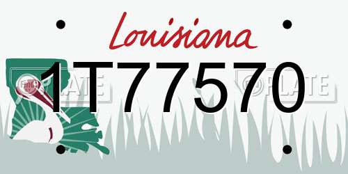 1T77570 Louisiana License Plate