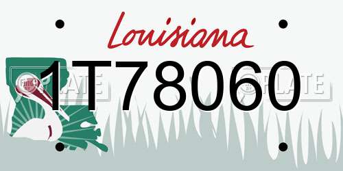1T78060 Louisiana License Plate