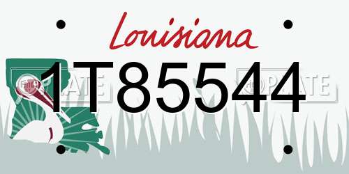 1T85544 Louisiana License Plate
