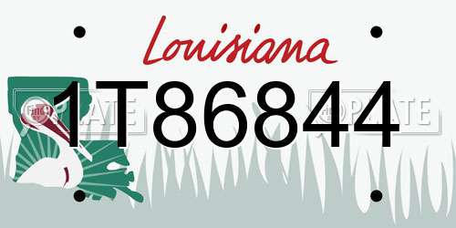1T86844 Louisiana License Plate