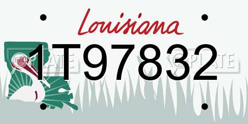 1T97832 Louisiana License Plate