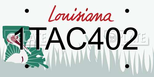 1TAC402 Louisiana License Plate
