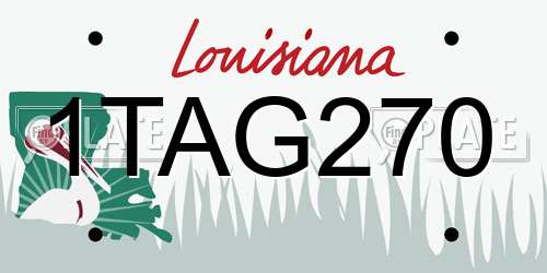 1TAG270 Louisiana License Plate