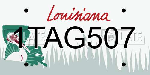 1TAG507 Louisiana License Plate