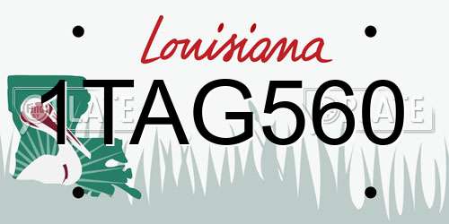 1TAG560 Louisiana License Plate