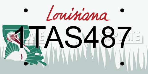 1TAS487 Louisiana License Plate