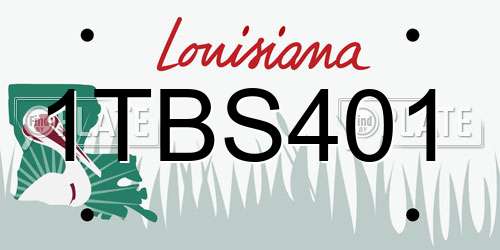 1TBS401 Louisiana License Plate