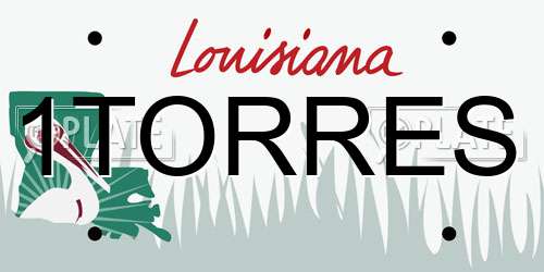 1TORRES Louisiana License Plate