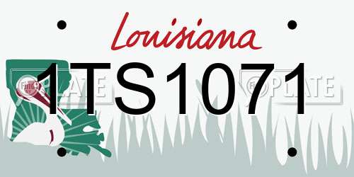 1TS1071 Louisiana License Plate