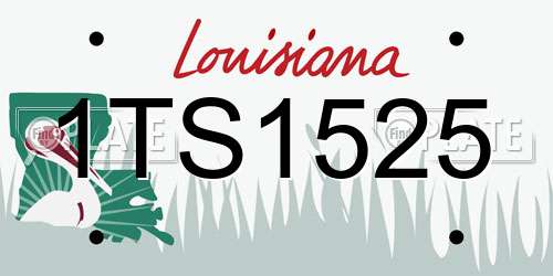 1TS1525 Louisiana License Plate