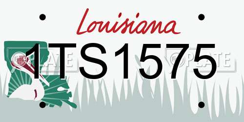 1TS1575 Louisiana License Plate