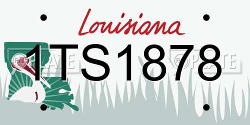 1TS1878 Louisiana License Plate