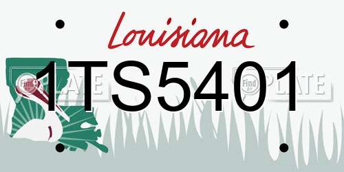 1TS5401 Louisiana License Plate