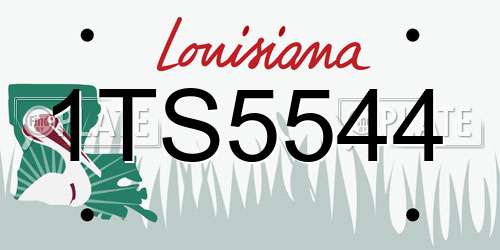 1TS5544 Louisiana License Plate