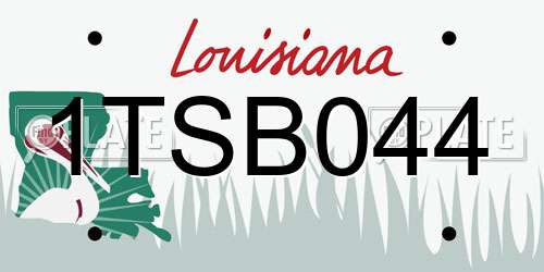1TSB044 Louisiana License Plate