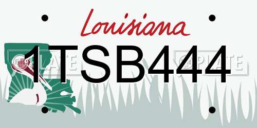 1TSB444 Louisiana License Plate