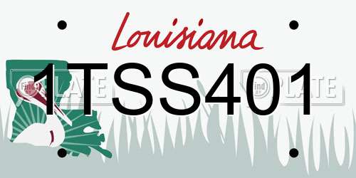 1TSS401 Louisiana License Plate