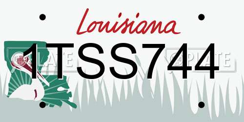 1TSS744 Louisiana License Plate