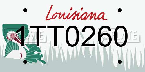 1TT0260 Louisiana License Plate