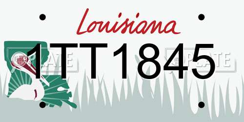1TT1845 Louisiana License Plate