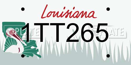 1TT265 Louisiana License Plate