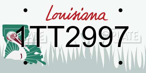 1TT2997 Louisiana License Plate