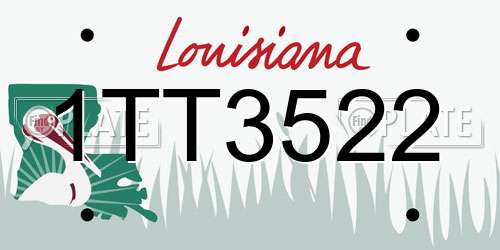 1TT3522 Louisiana License Plate