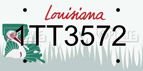 1TT3572 Louisiana License Plate