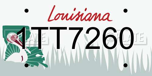 1TT7260 Louisiana License Plate