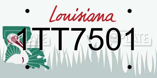1TT7501 Louisiana License Plate
