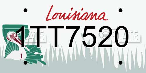 1TT7520 Louisiana License Plate