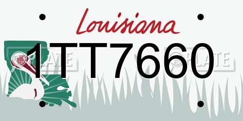 1TT7660 Louisiana License Plate