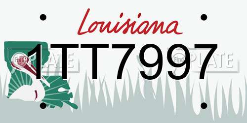 1TT7997 Louisiana License Plate