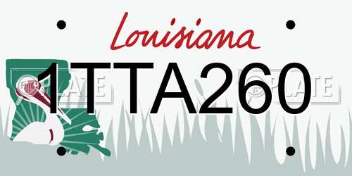 1TTA260 Louisiana License Plate