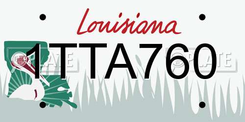 1TTA760 Louisiana License Plate