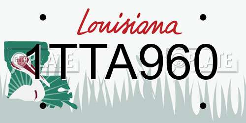 1TTA960 Louisiana License Plate