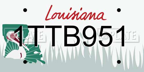 1TTB951 Louisiana License Plate