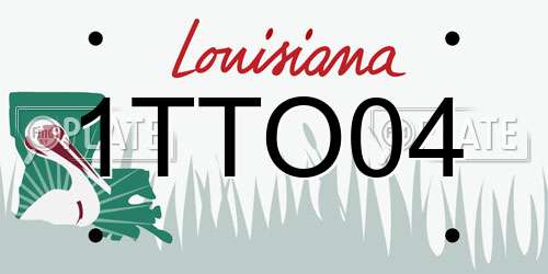 1TTO04 Louisiana License Plate