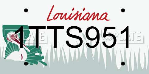 1TTS951 Louisiana License Plate