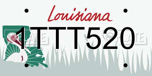 1TTT520 Louisiana License Plate