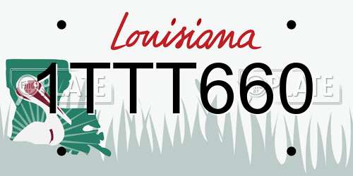 1TTT660 Louisiana License Plate