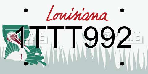 1TTT992 Louisiana License Plate