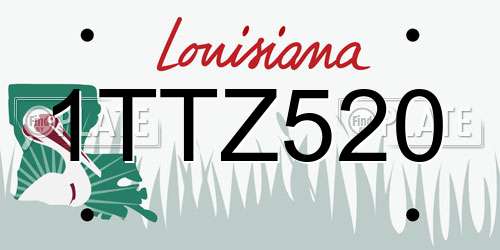 1TTZ520 Louisiana License Plate