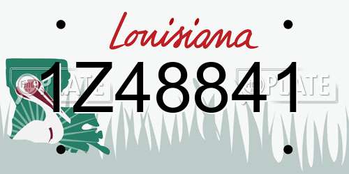 1Z48841 Louisiana License Plate
