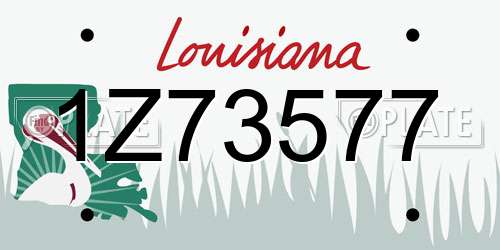 1Z73577 Louisiana License Plate