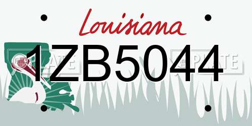 1ZB5044 Louisiana License Plate