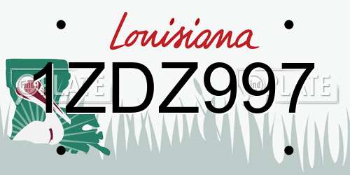 1ZDZ997 Louisiana License Plate